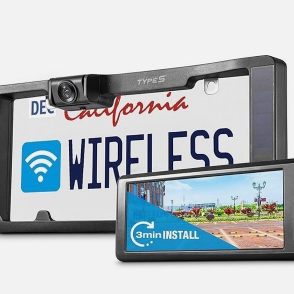 NIB Type S Solar-Powered Wireless Backup Camera Adjustable Lens 6.8" Touchscreen - Picture 3 of 8